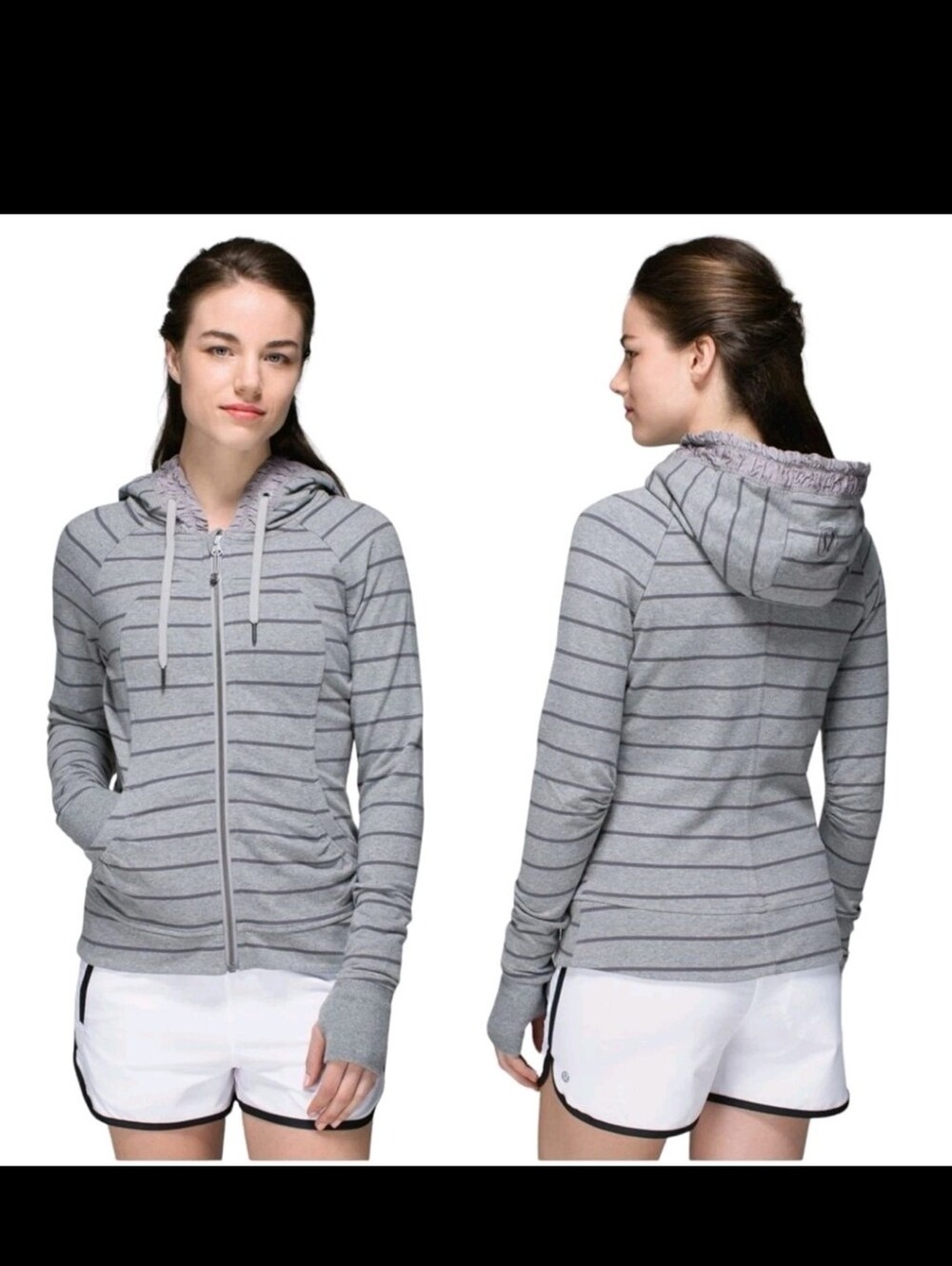 Gray Striped Lululemon Hoodie